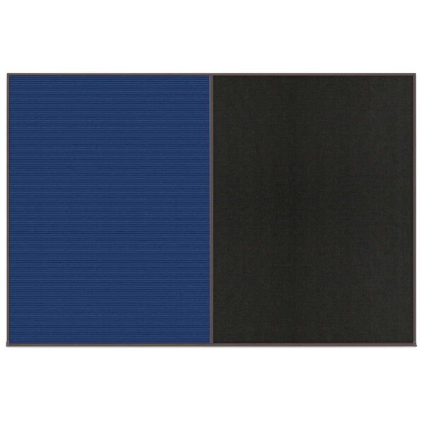 Enclosed Corkboard, 1 Door, 72"x36", 4" Fra, UV3404-BLACK-DBURGU